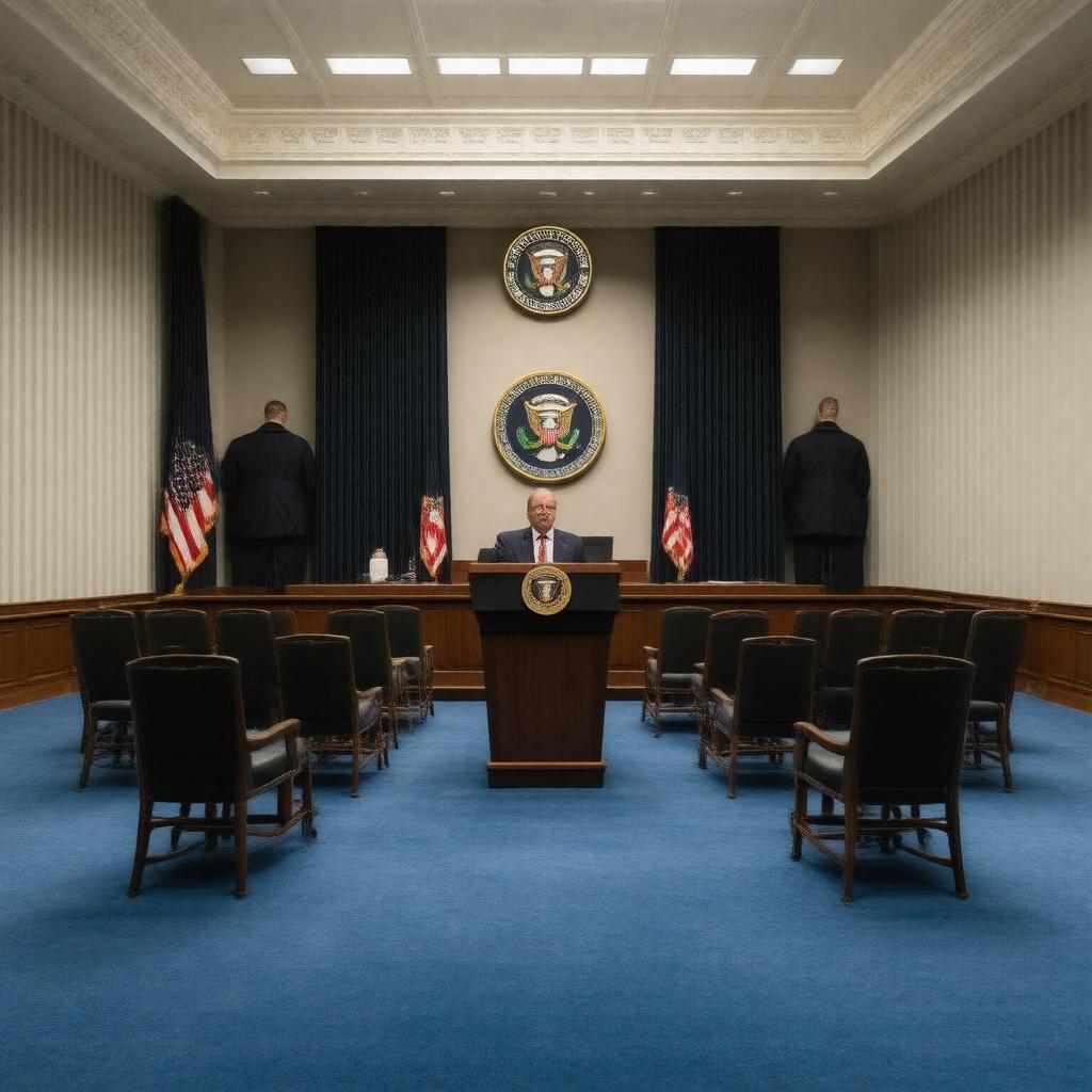 AI-created image of James S. Brady Press Briefing Room
