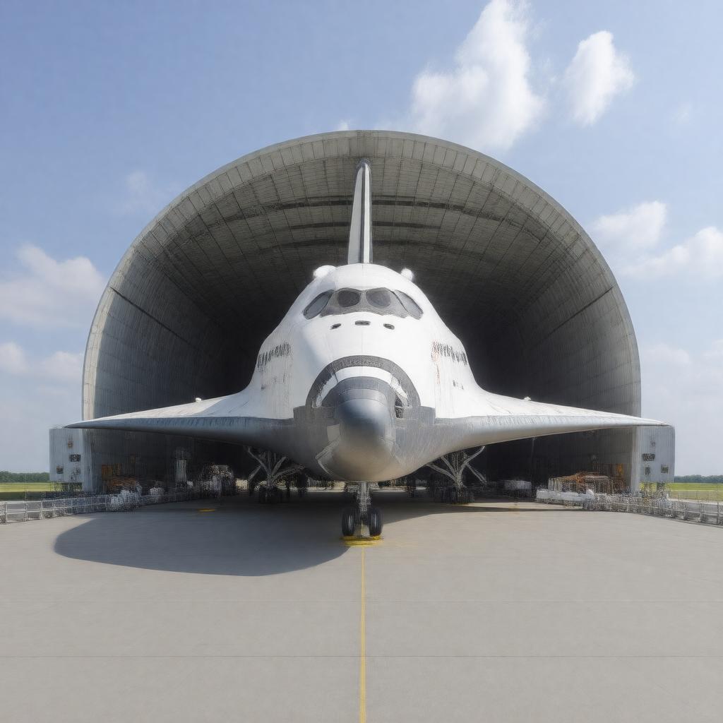 Click to view larger image AI-created image of James S. McDonnell Space Hangar