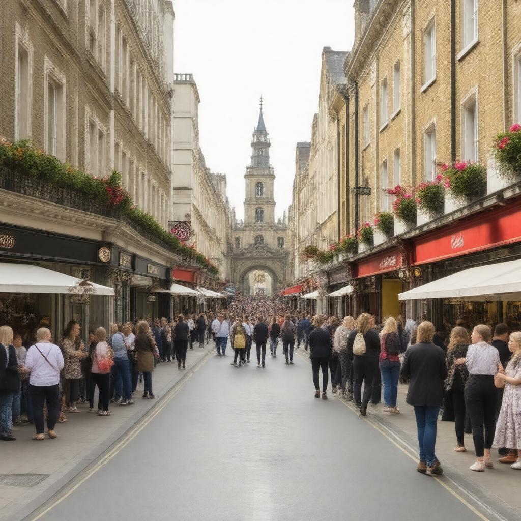 AI-created image of James Street, Covent Garden, London WC2E 8JT