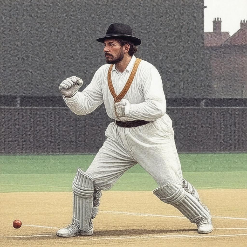 Click to view larger image AI-created image of James Street (cricketer)