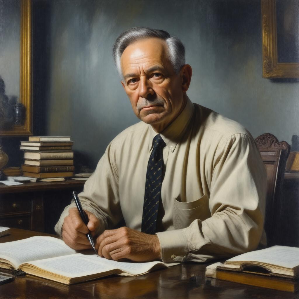 AI-created image of James T. Farrell