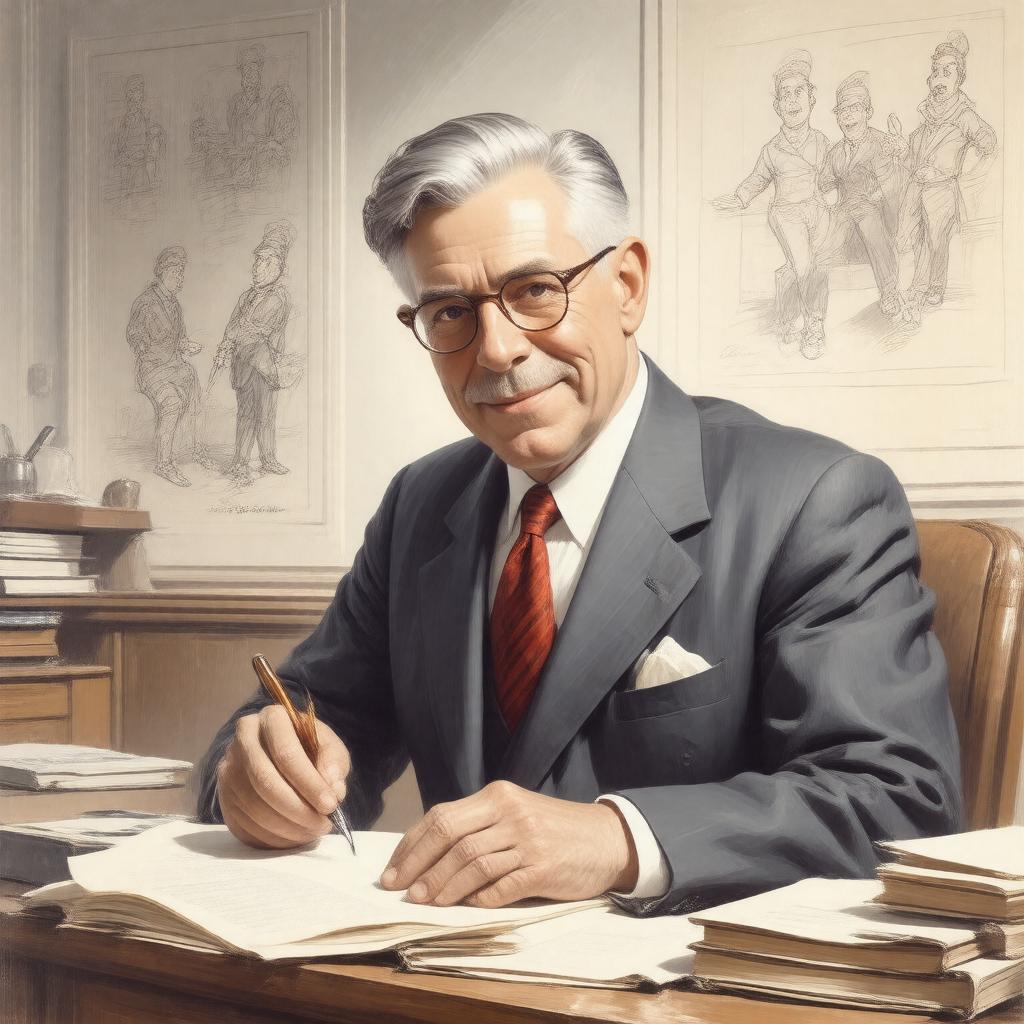 AI-created image of James Thurber