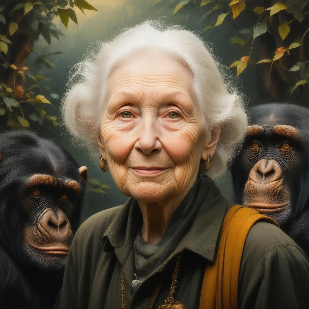 AI-created image of Jane Goodall