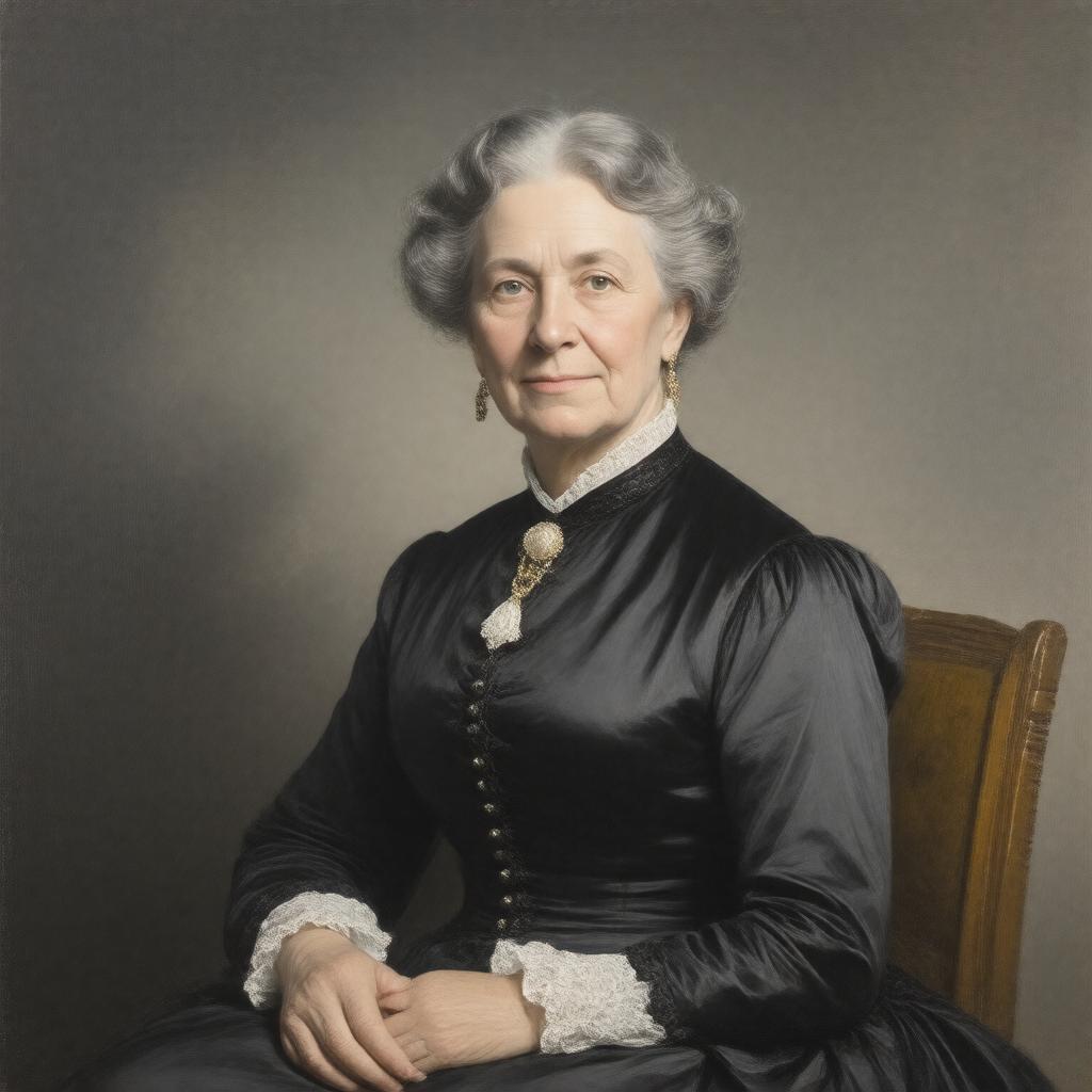 Click to view larger image AI-created image of Jane Stanford