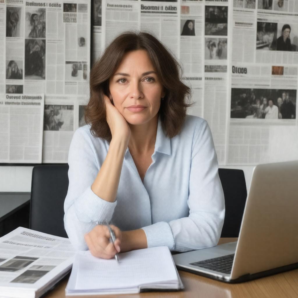 AI-created image of Janelle Nanos