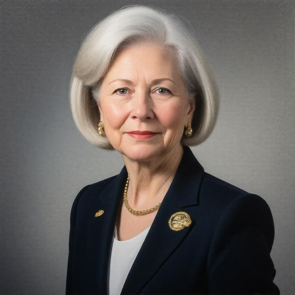 Click to view larger image AI-created image of Janet Mills