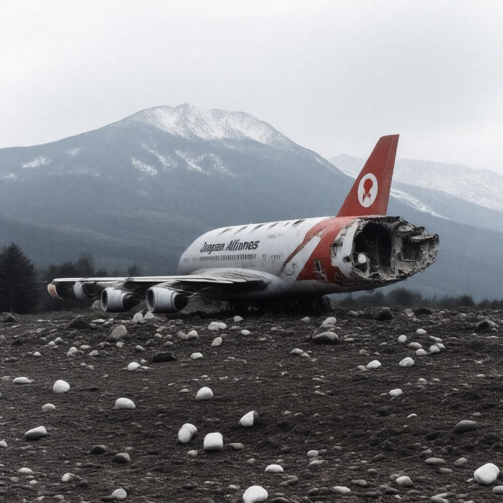 AI-created image of Japan Airlines Flight 123 crash