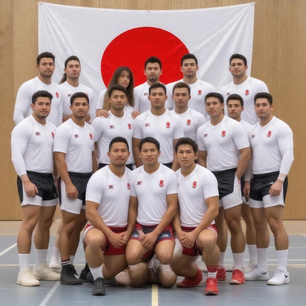 AI-created image of Japan wrestling team