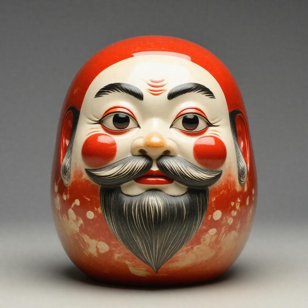 AI-created image of Japanese Daruma dolls