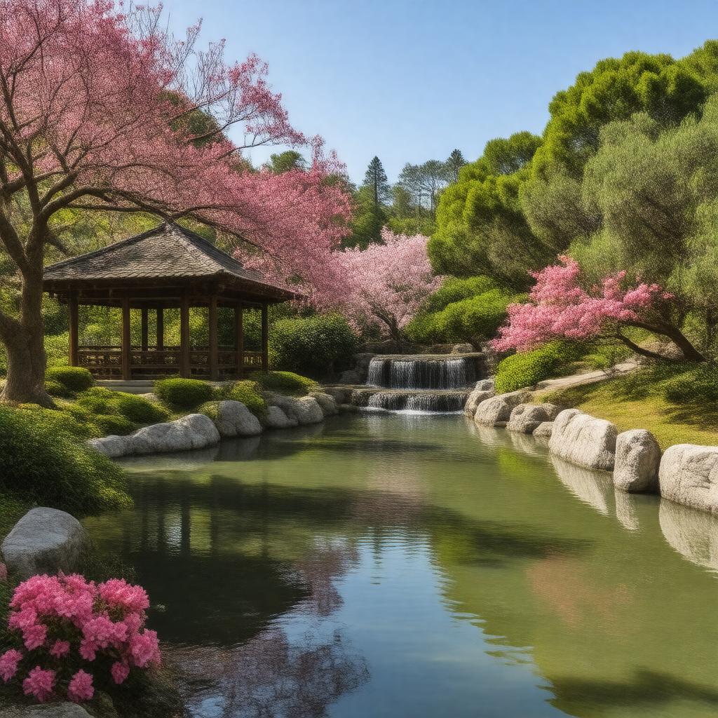 AI-created image of Japanese Friendship Garden