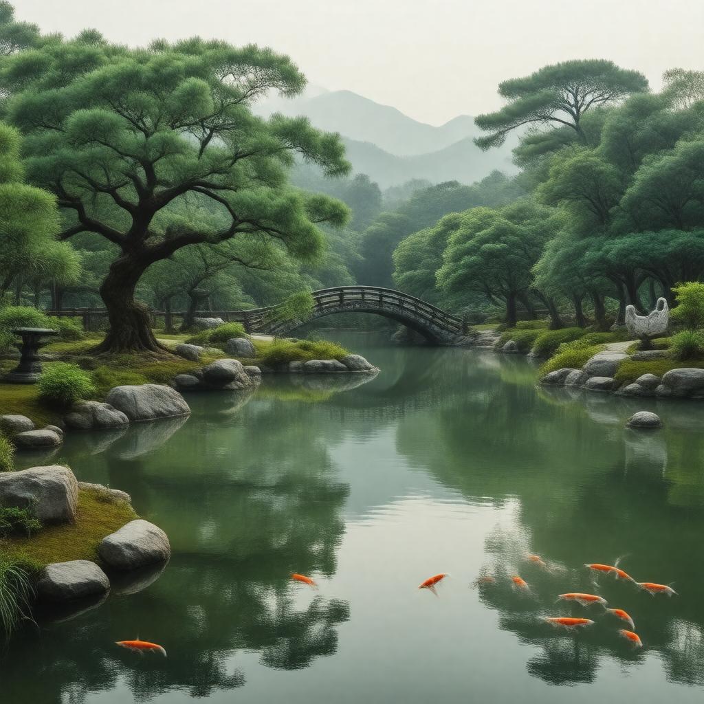 AI-created image of Japanese Garden