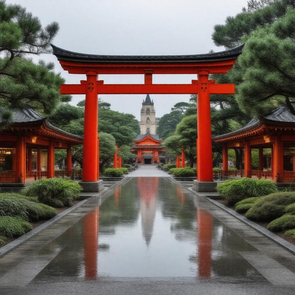 AI-created image of Japanese Pavilion