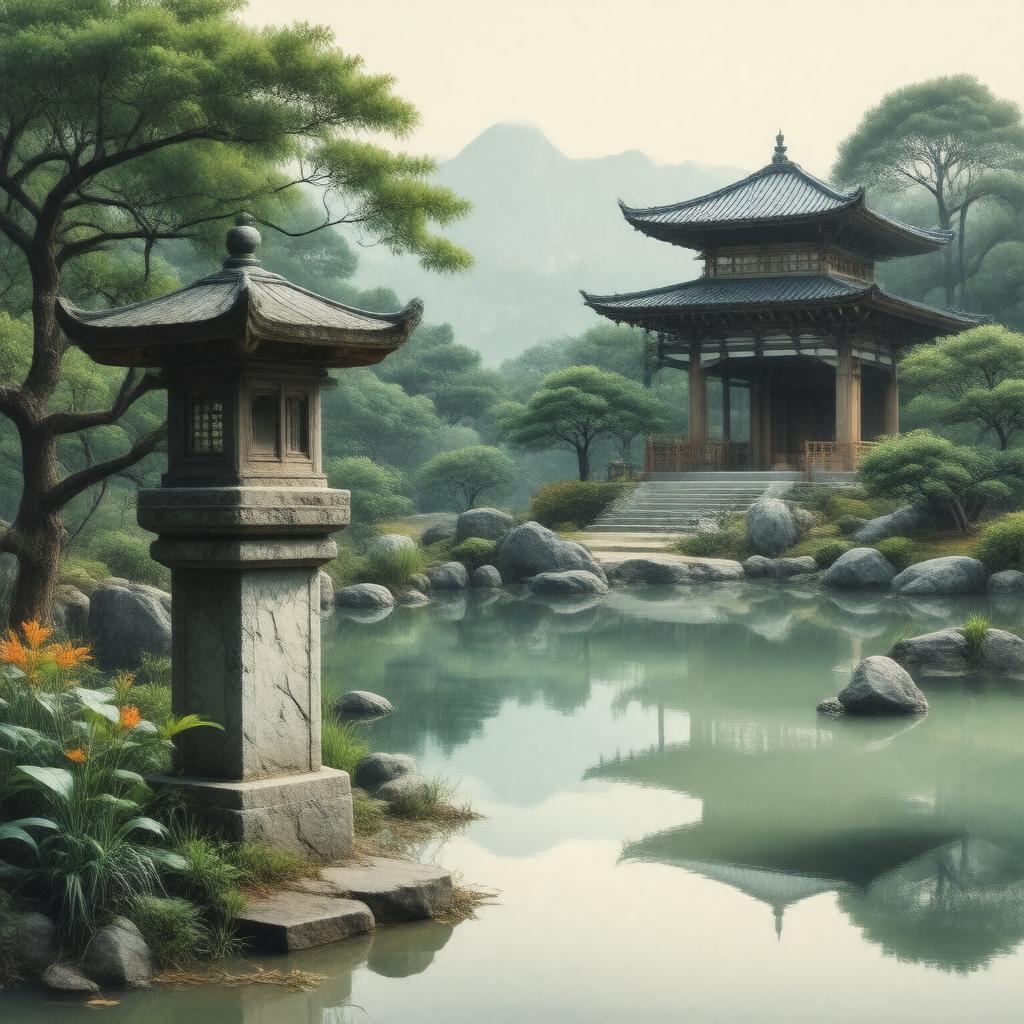 AI-created image of Japanese Zen