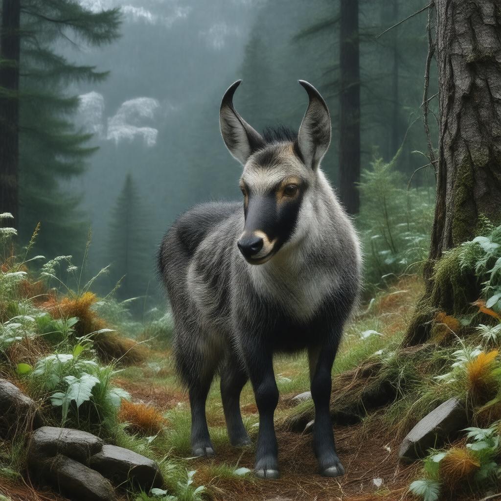 AI-created image of Japanese serow