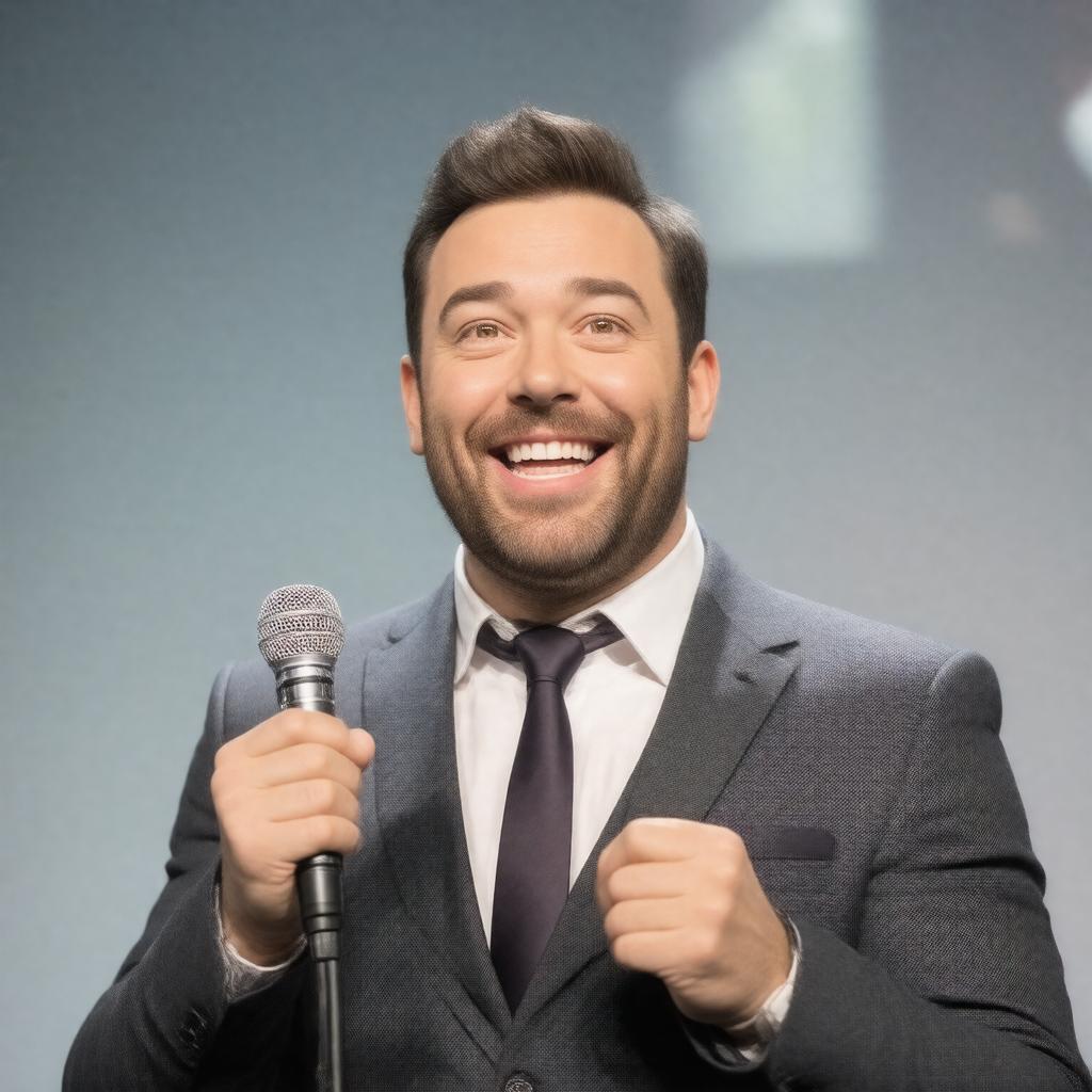 Click to view larger image AI-created image of Jason Manford