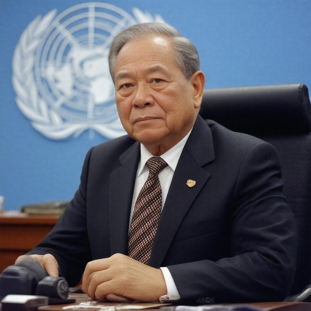 AI-created image of Javier Pérez de Cuéllar