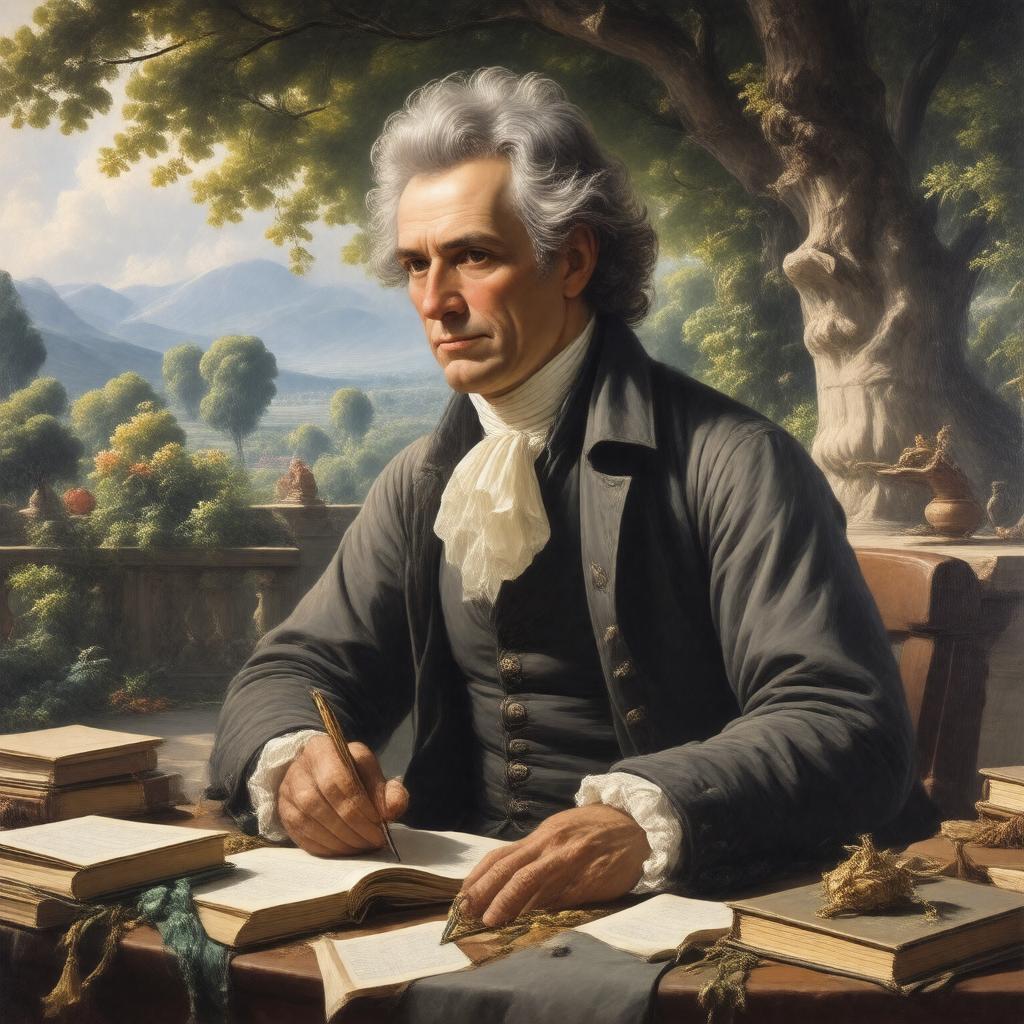 AI-created image of Jean-Jacques Rousseau