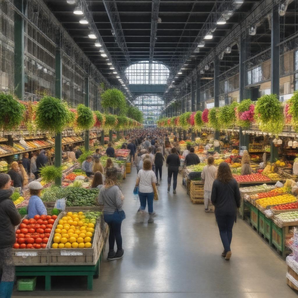 Click to view larger image AI-created image of Jean-Talon Market