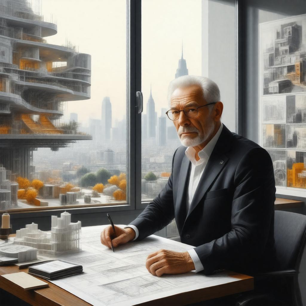 AI-created image of Jean Nouvel