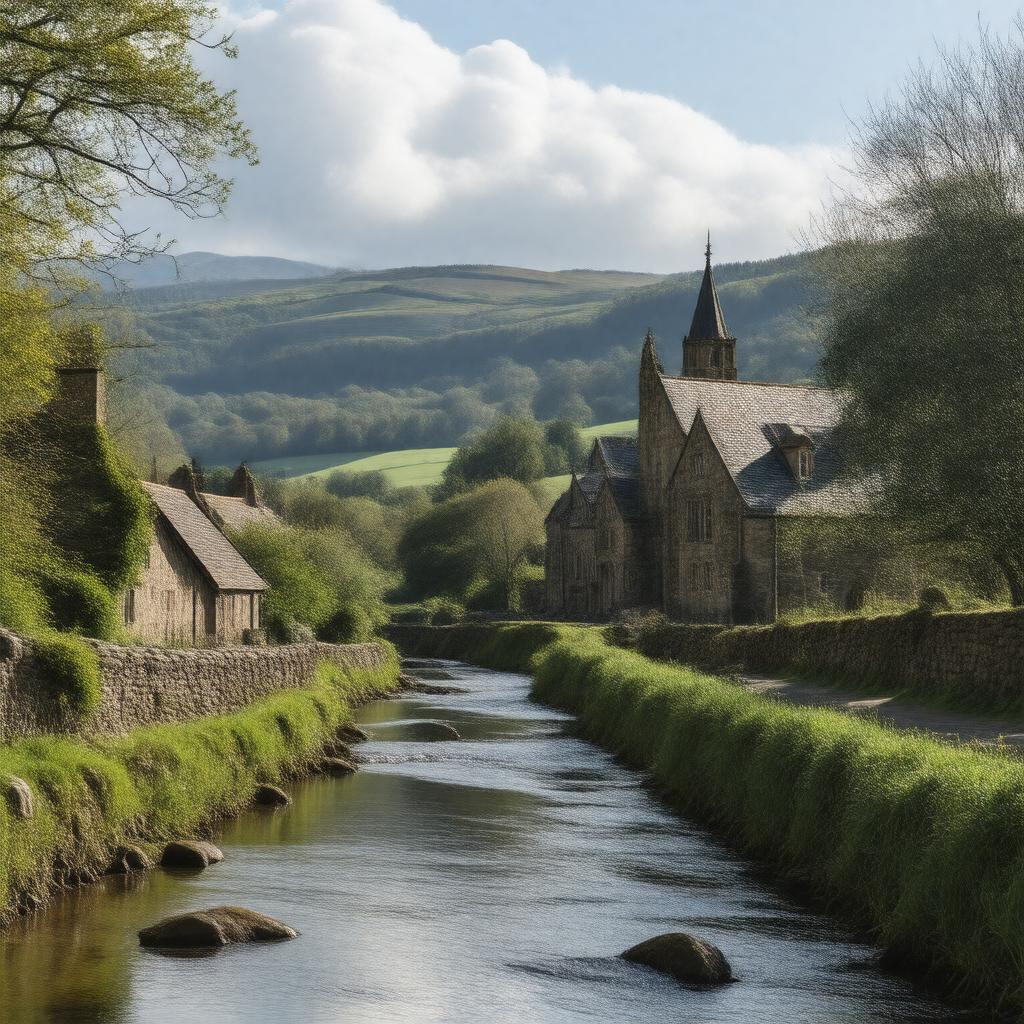 Click to view larger image AI-created image of Jedburgh, Scotland