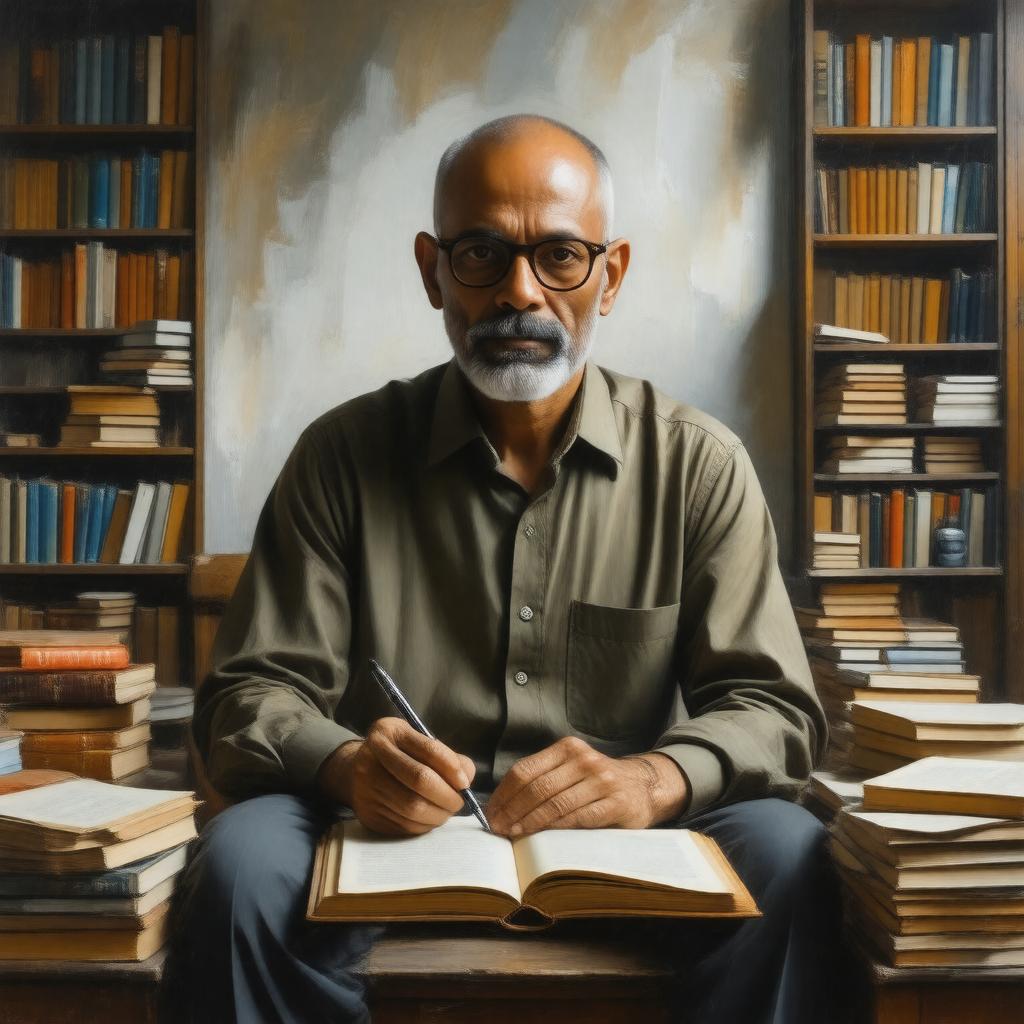 AI-created image of Jeet Thayil