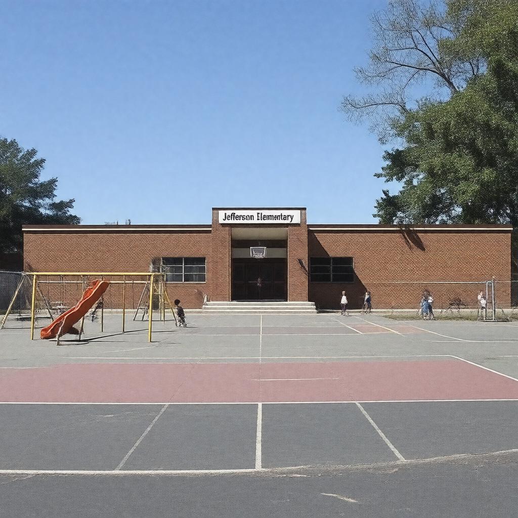 Click to view larger image AI-created image of Jefferson Elementary School