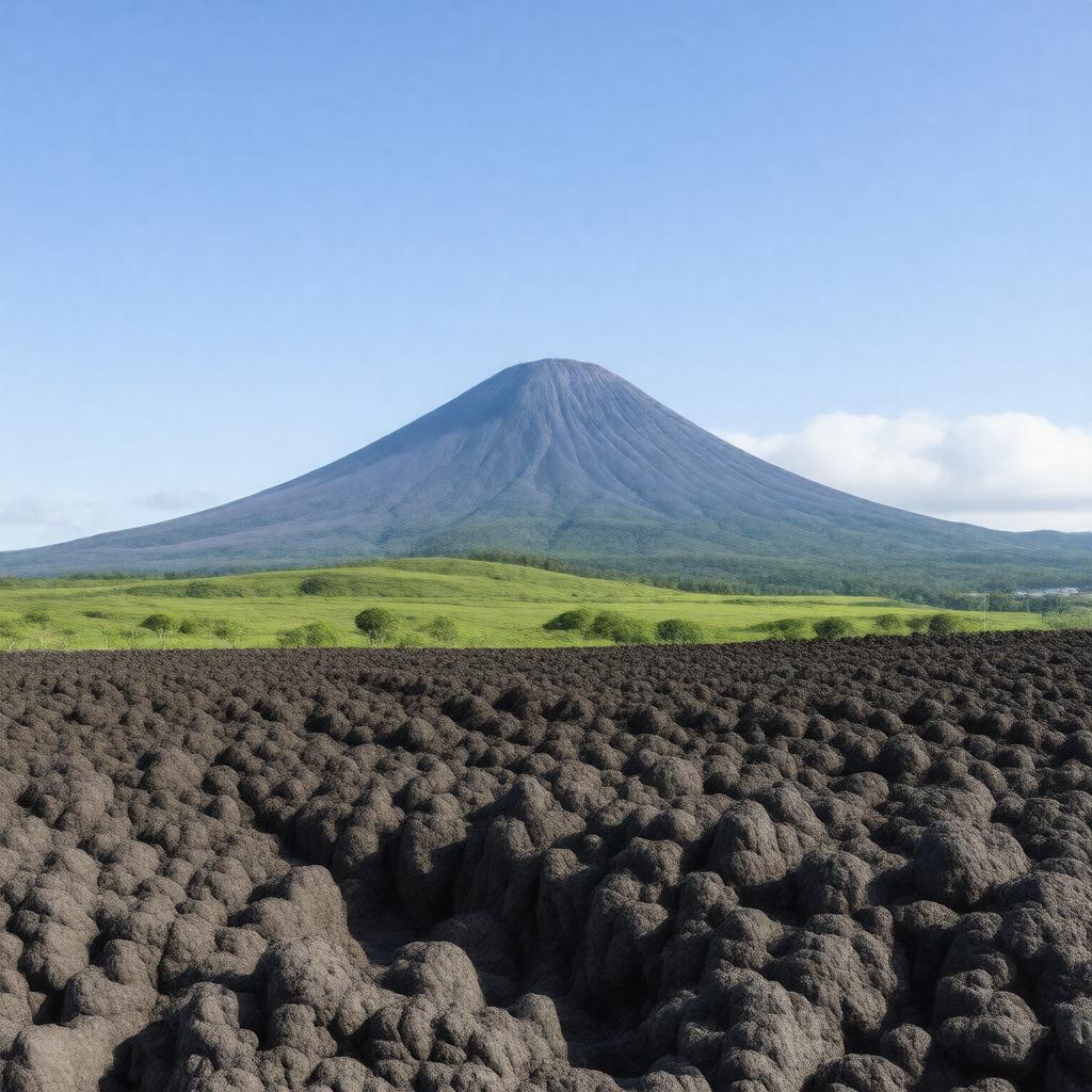AI-created image of Jeju Volcanic Island and Lava Tubes