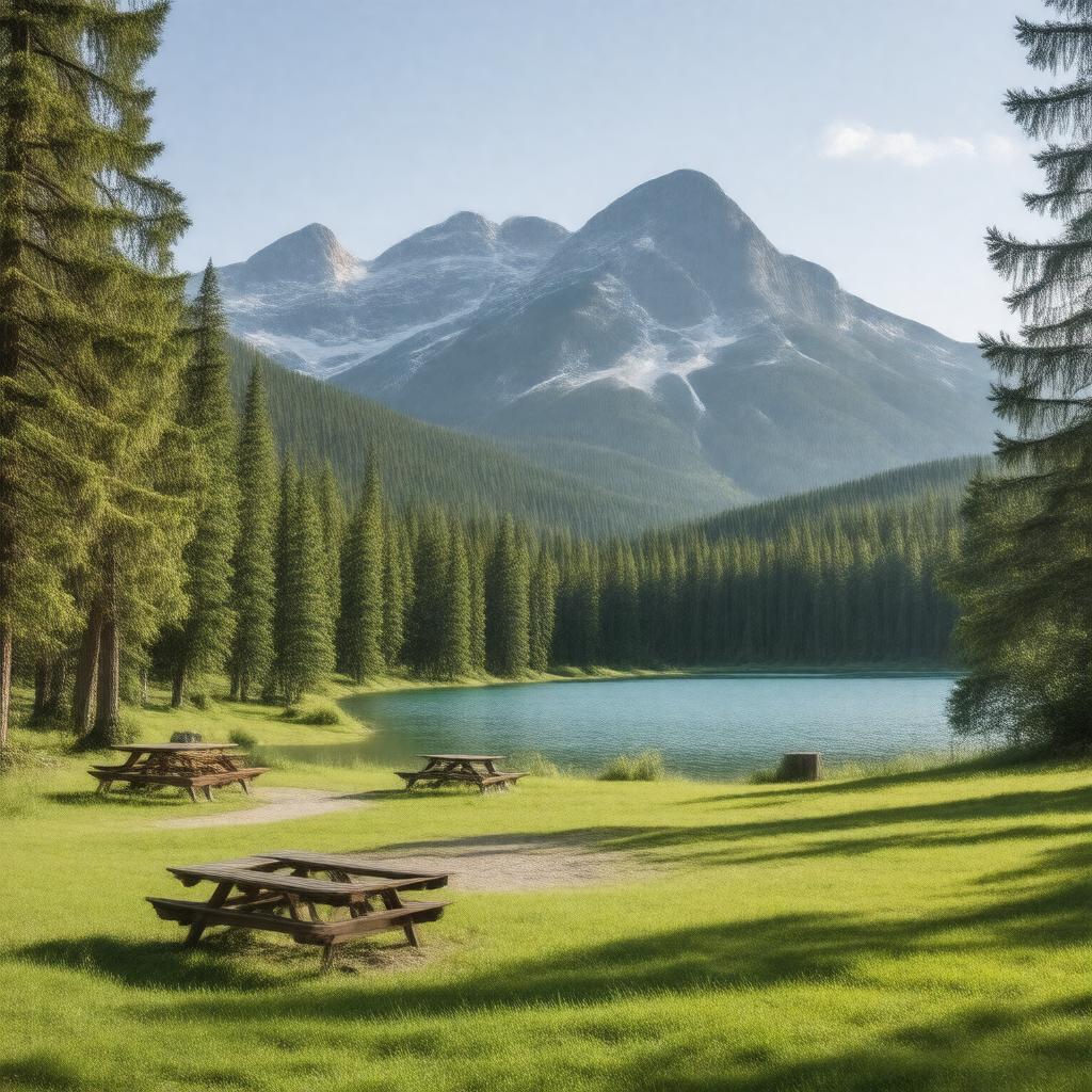 AI-created image of Jenny Lake Campground