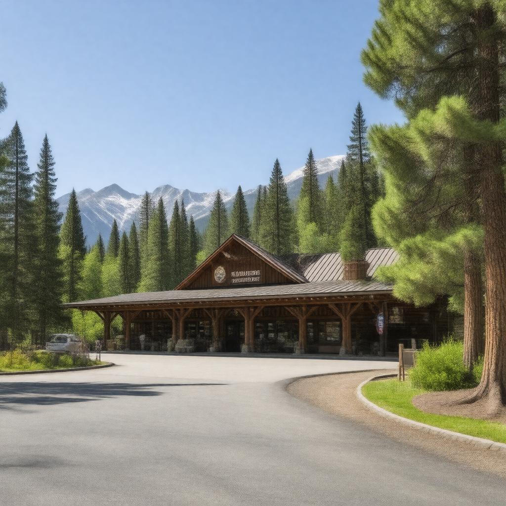 Click to view larger image AI-created image of Jenny Lake Visitor Center