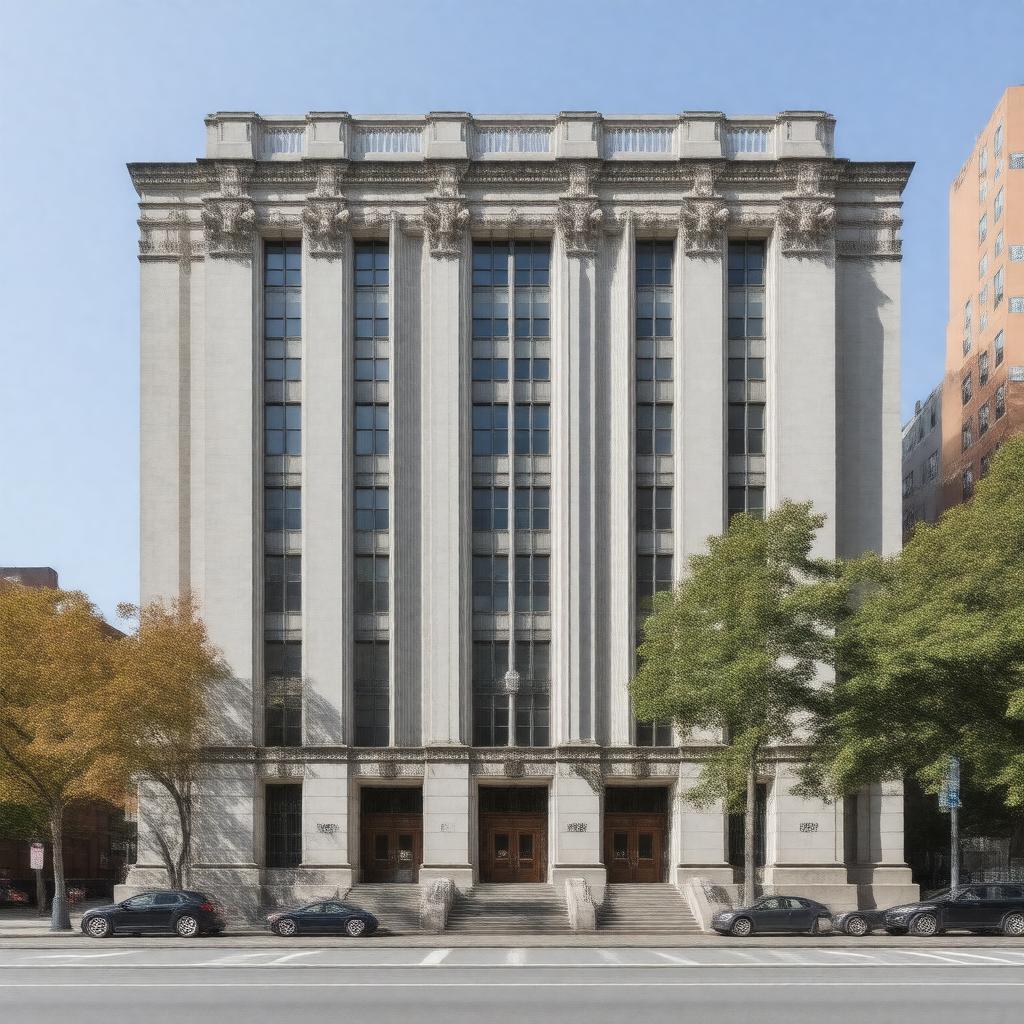 Click to view larger image AI-created image of Jerome L. Greene Hall