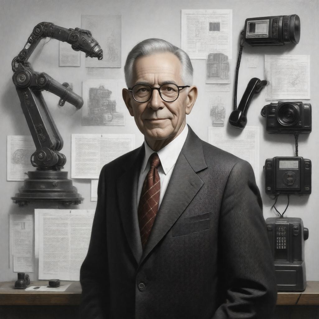 AI-created image of Jerome Lemelson