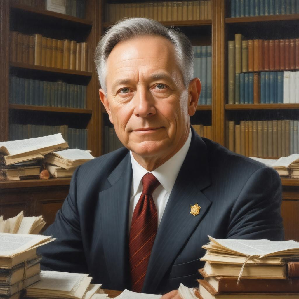 AI-created image of Jerome Lettvin