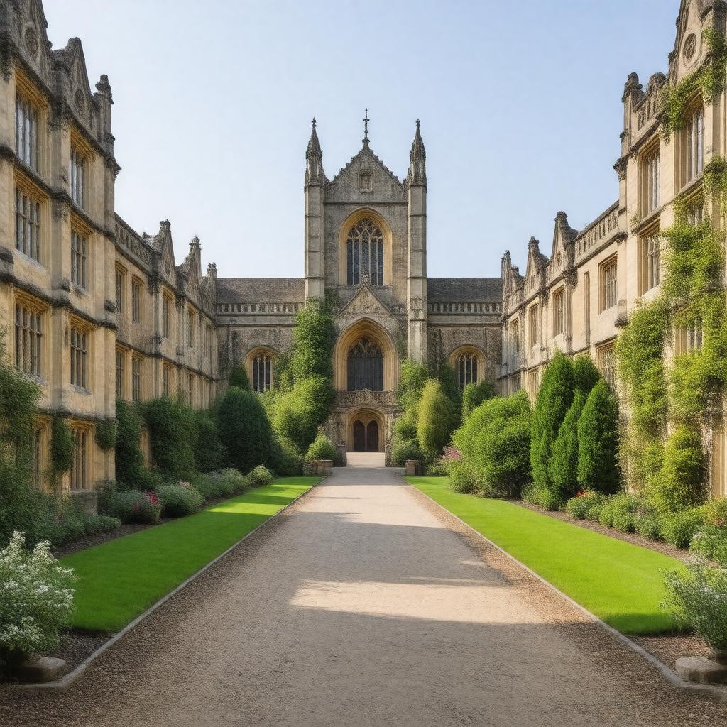 AI-created image of Jesus College, Cambridge