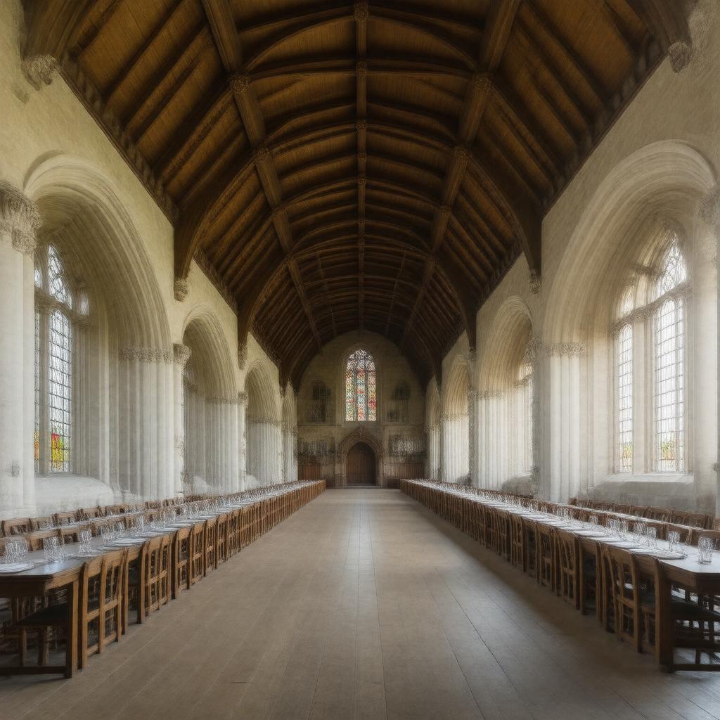 Click to view larger image AI-created image of Jesus College Dining Hall