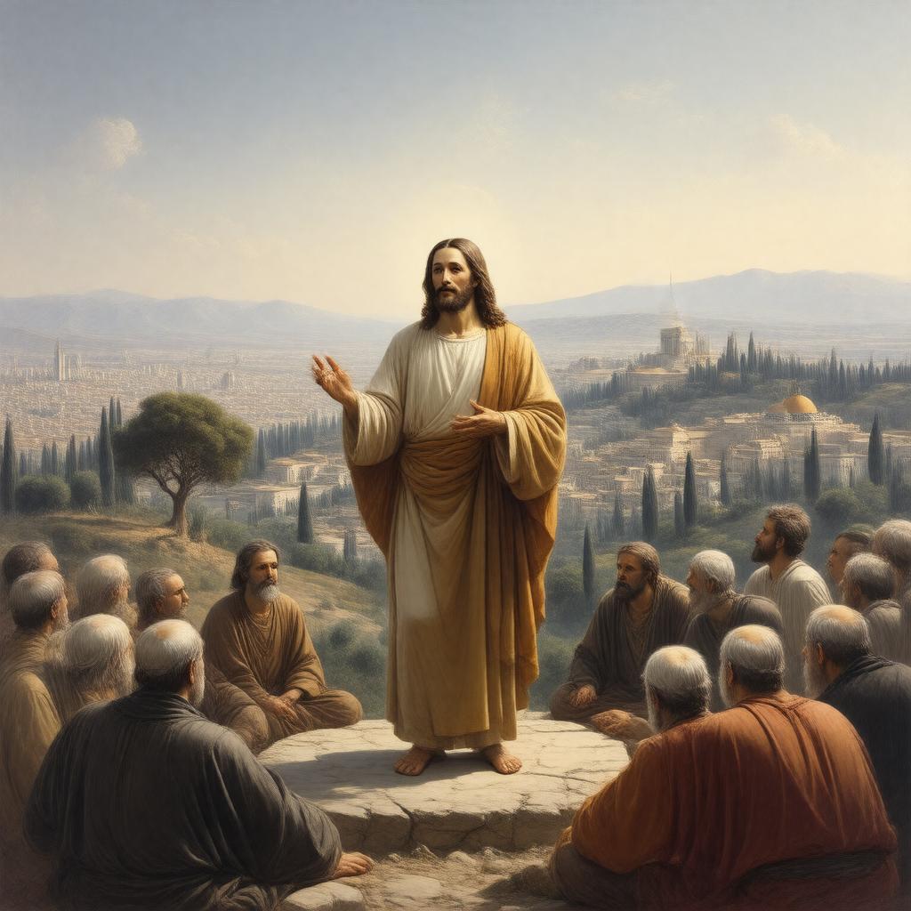 AI-created image of Jesus' Olivet Discourse