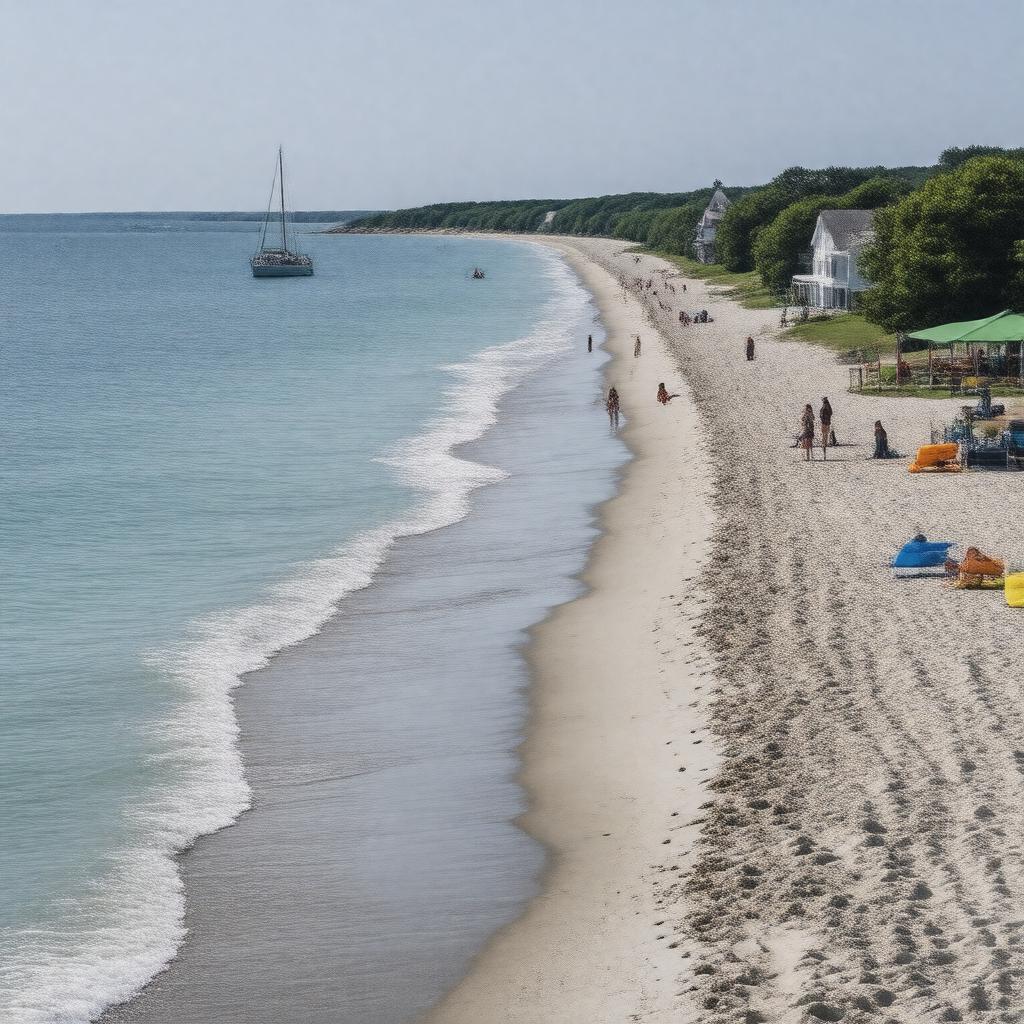 Click to view larger image AI-created image of Jetties Beach