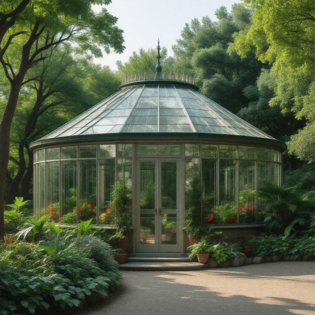 Click to view larger image AI-created image of Jewel Box greenhouse