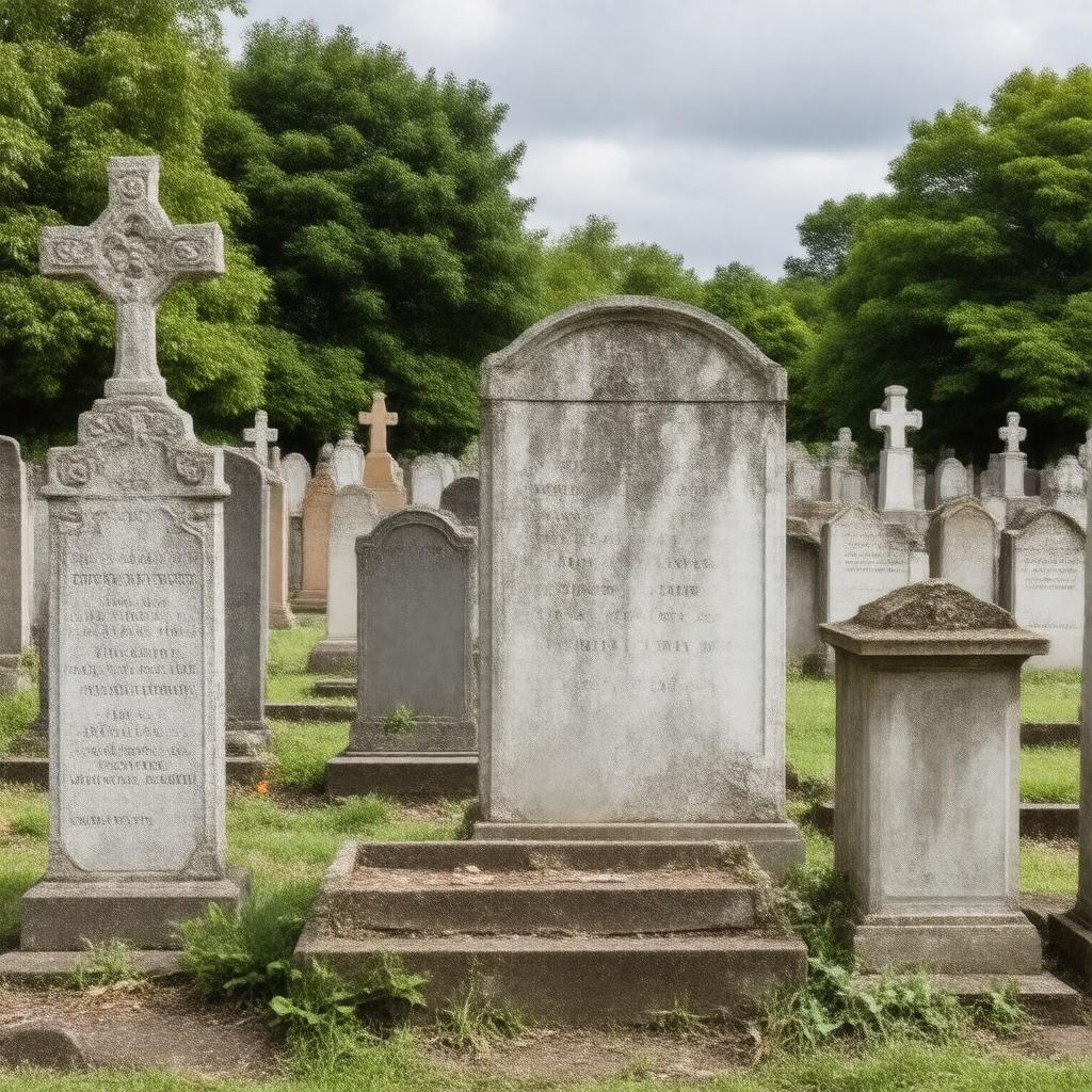 AI-created image of Jewish Cemetery, Golders Green, London