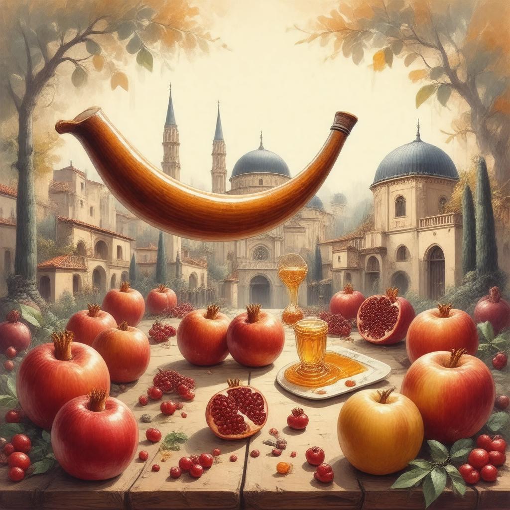 Click to view larger image AI-created image of Jewish New Year (Rosh Hashanah)