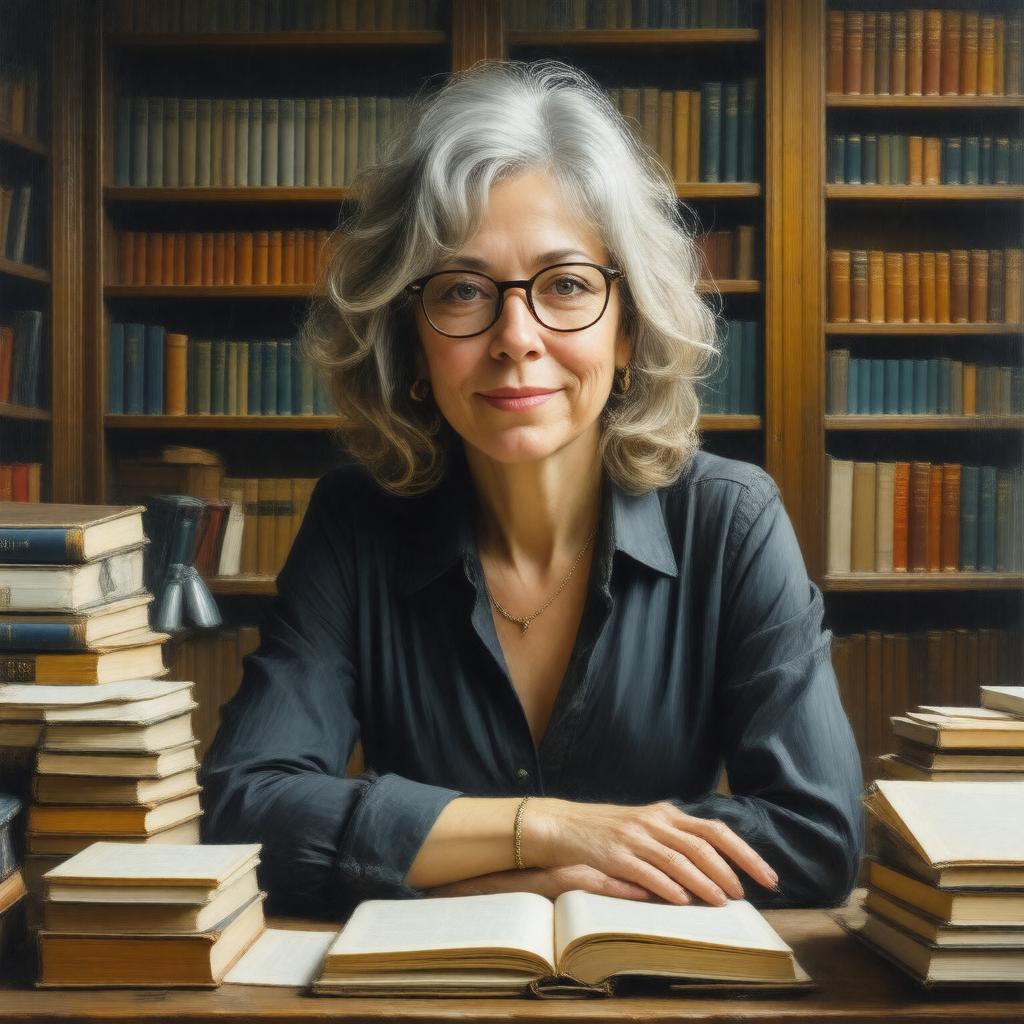 AI-created image of Jill Lepore