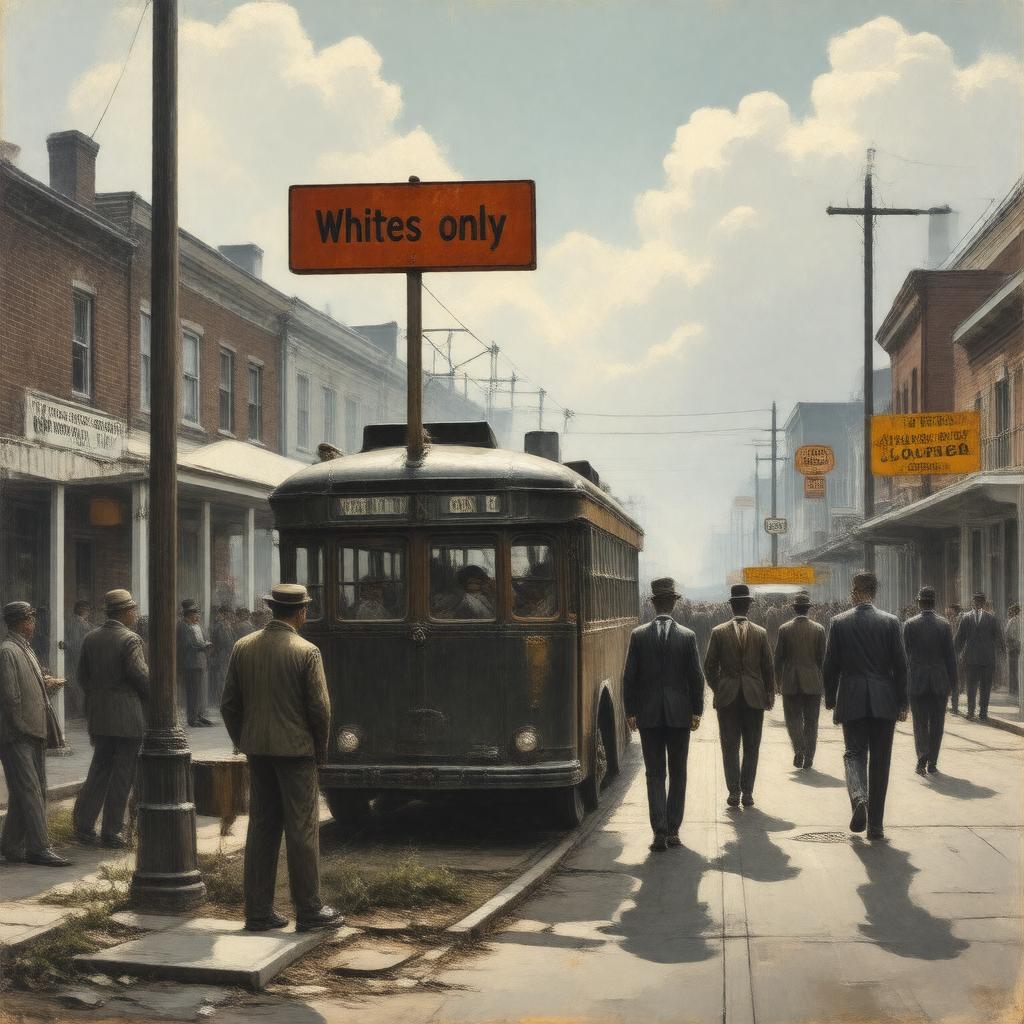 AI-created image of Jim Crow era