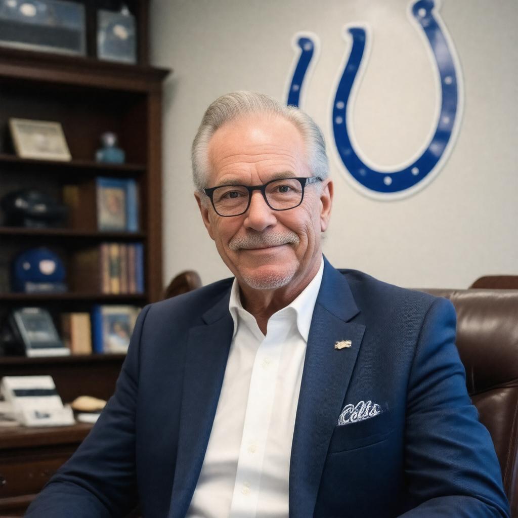 Click to view larger image AI-created image of Jim Irsay