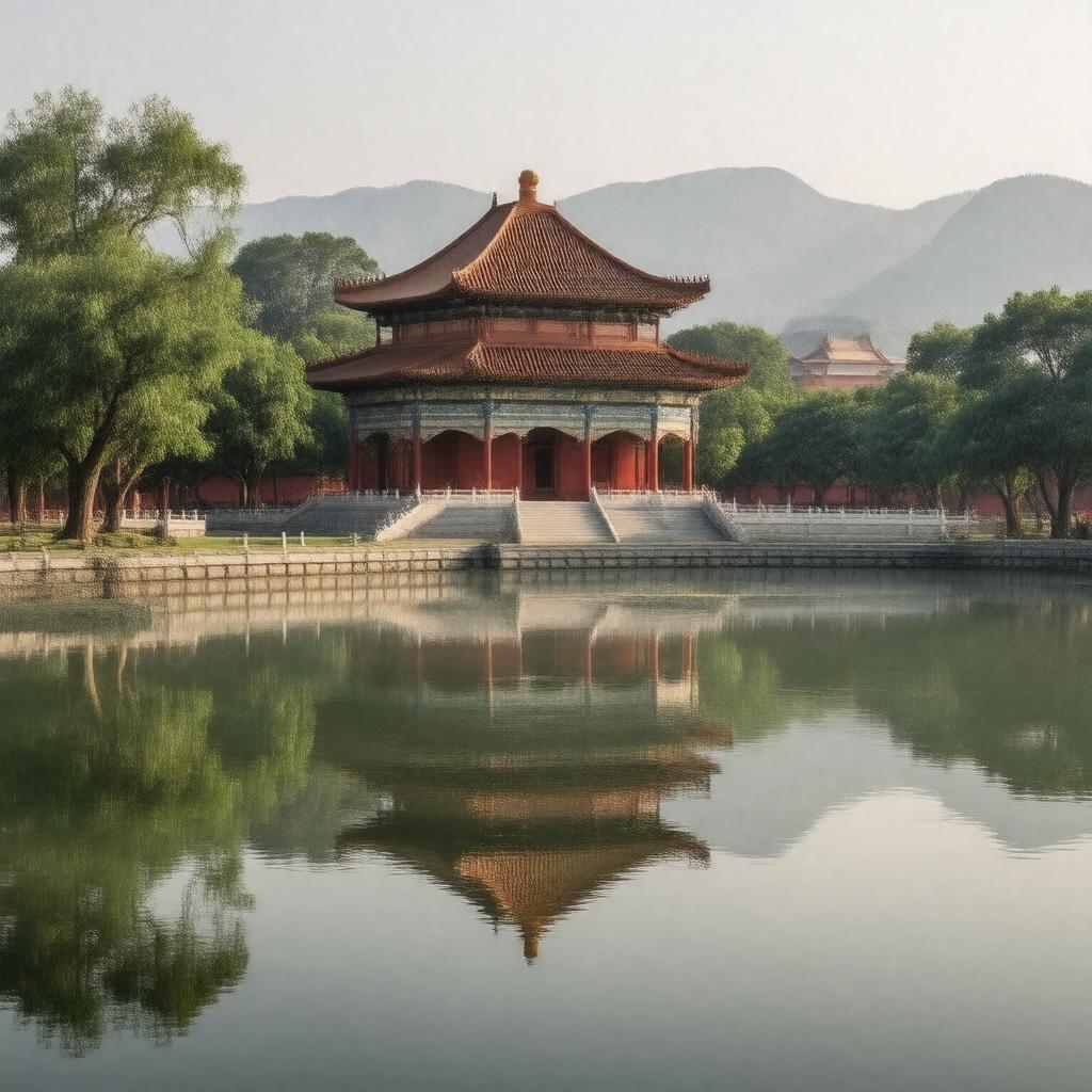 Click to view larger image AI-created image of Jingshan Park