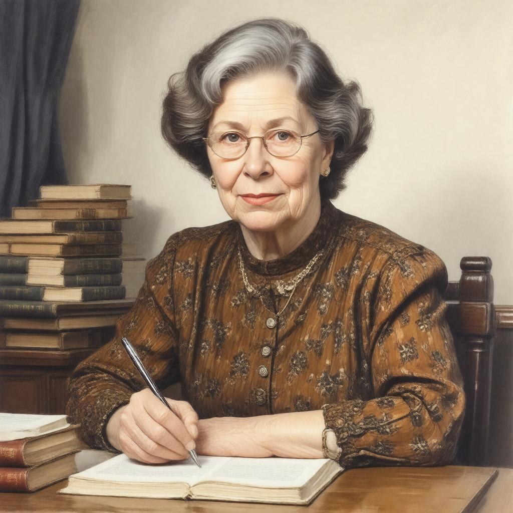 AI-created image of Joan Aiken
