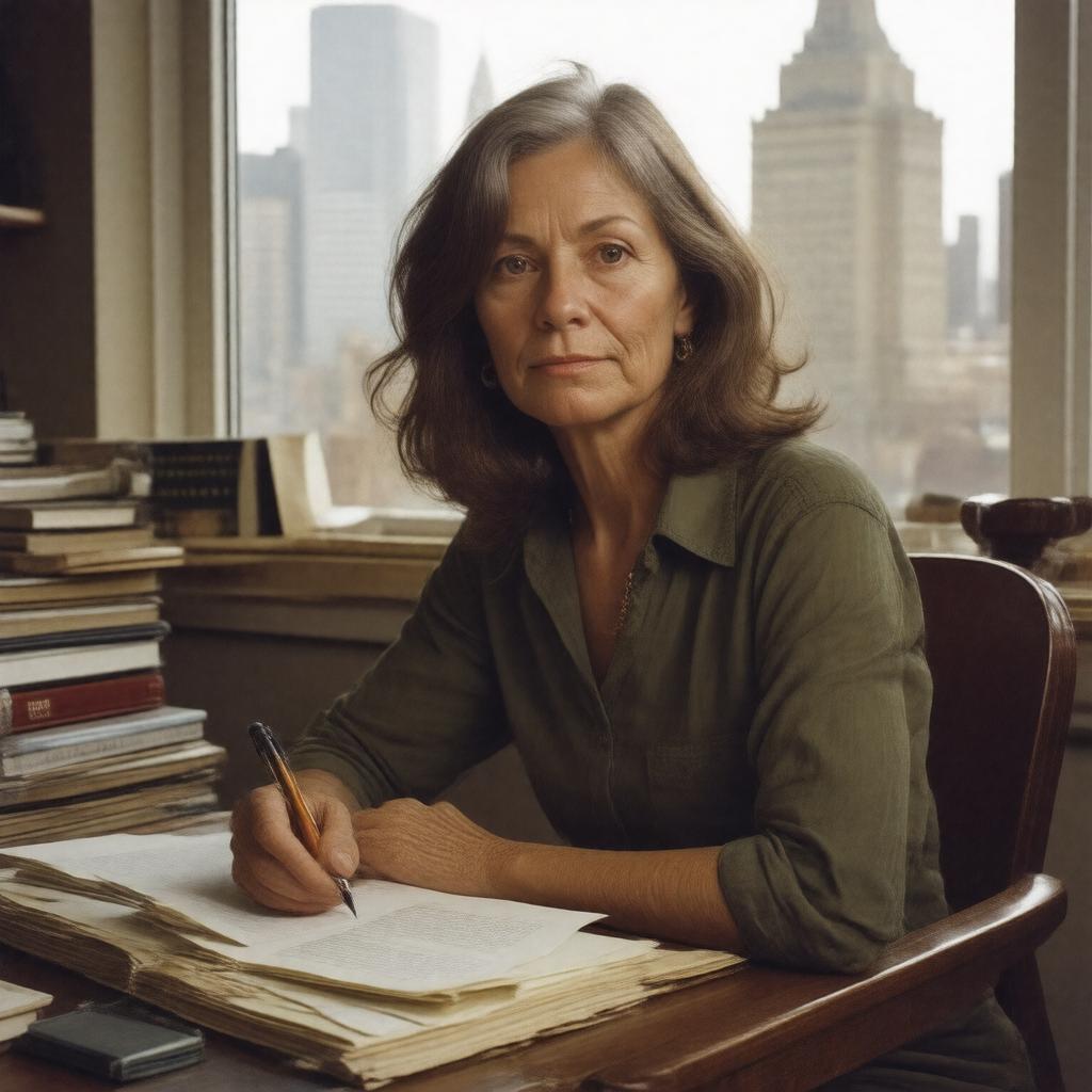 AI-created image of Joan Didion