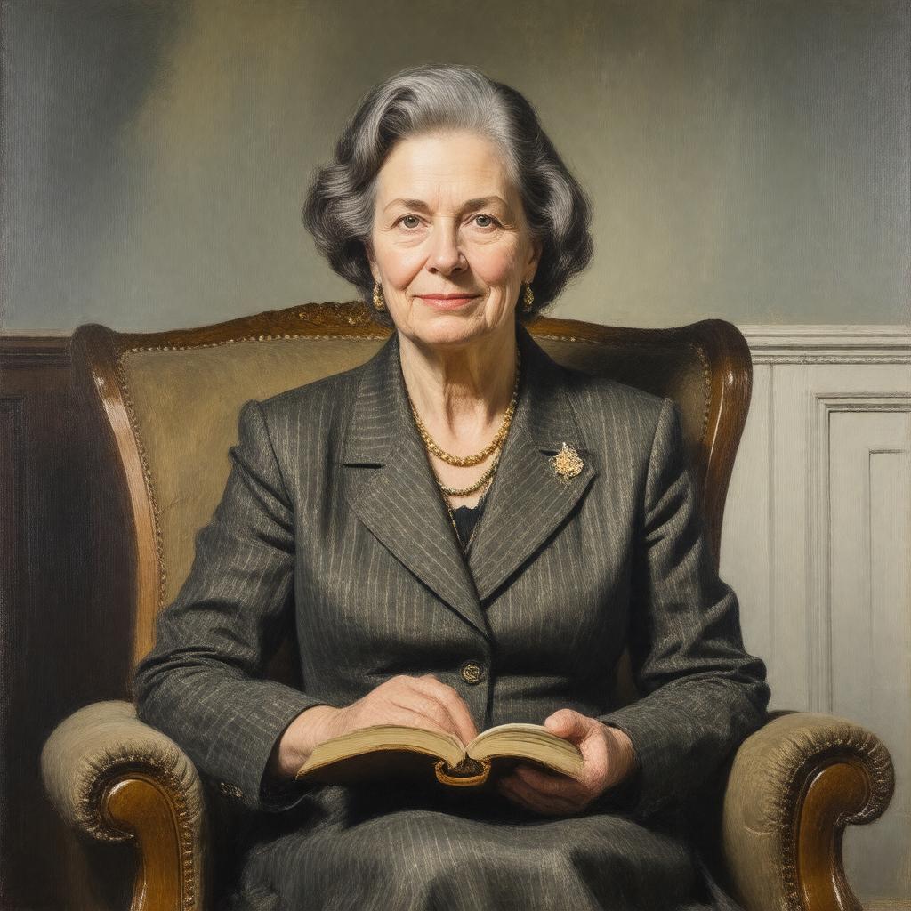 AI-created image of Joan Violet Robinson