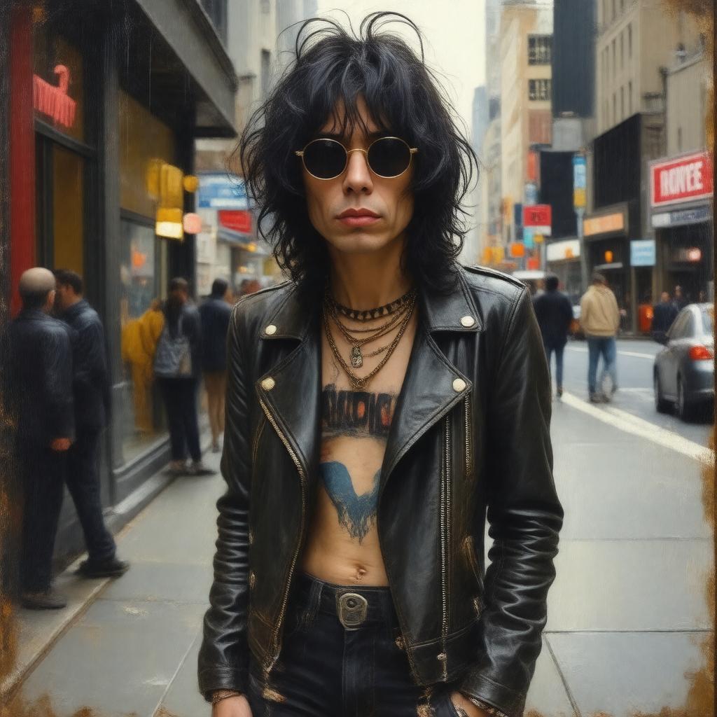 AI-created image of Joey Ramone