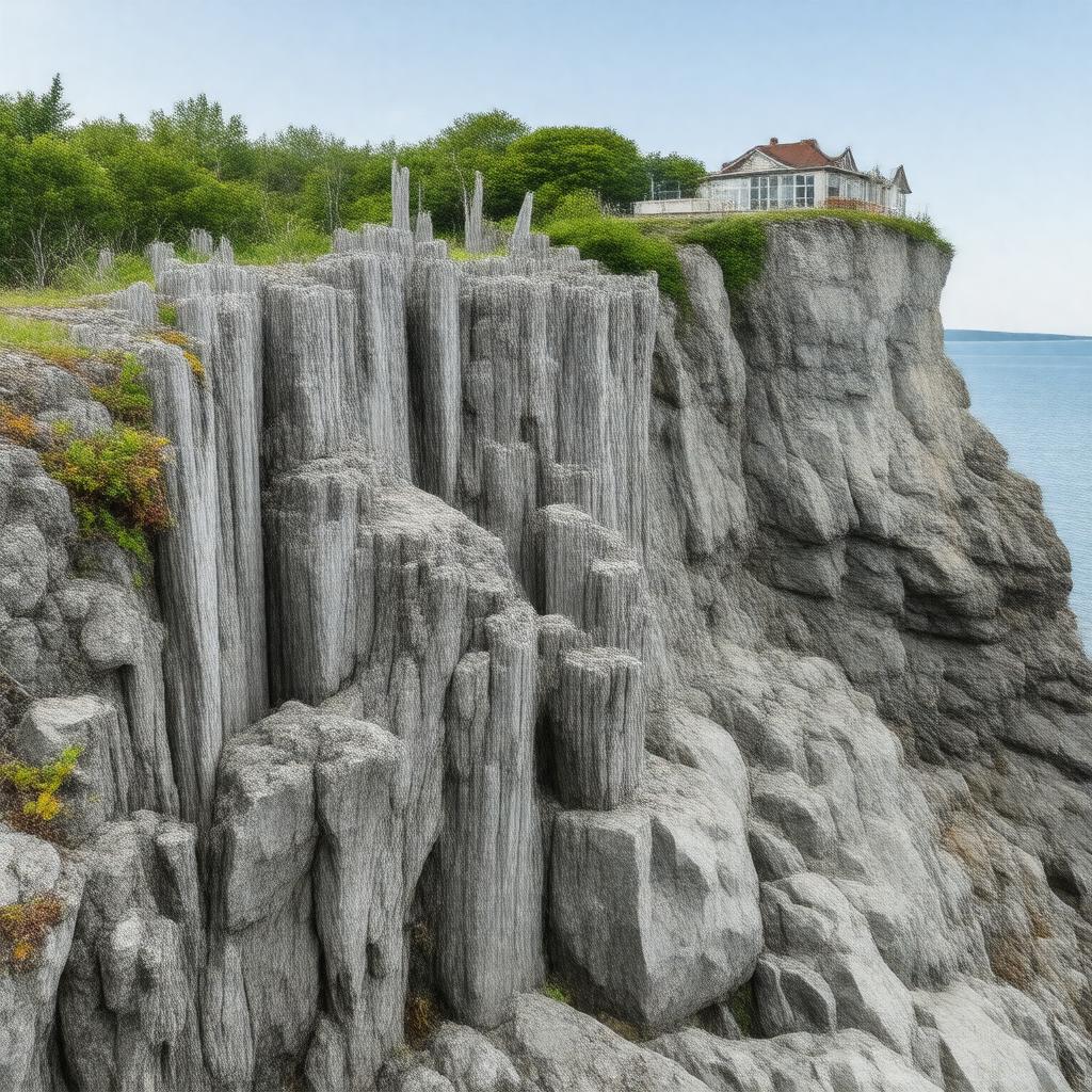 Click to view larger image AI-created image of Joggins Fossil Cliffs