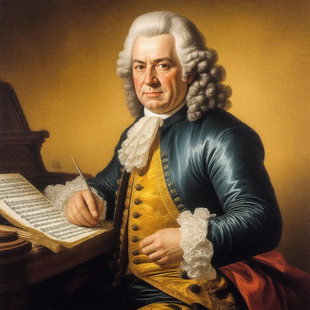 AI-created image of Johann Sebastian Bach