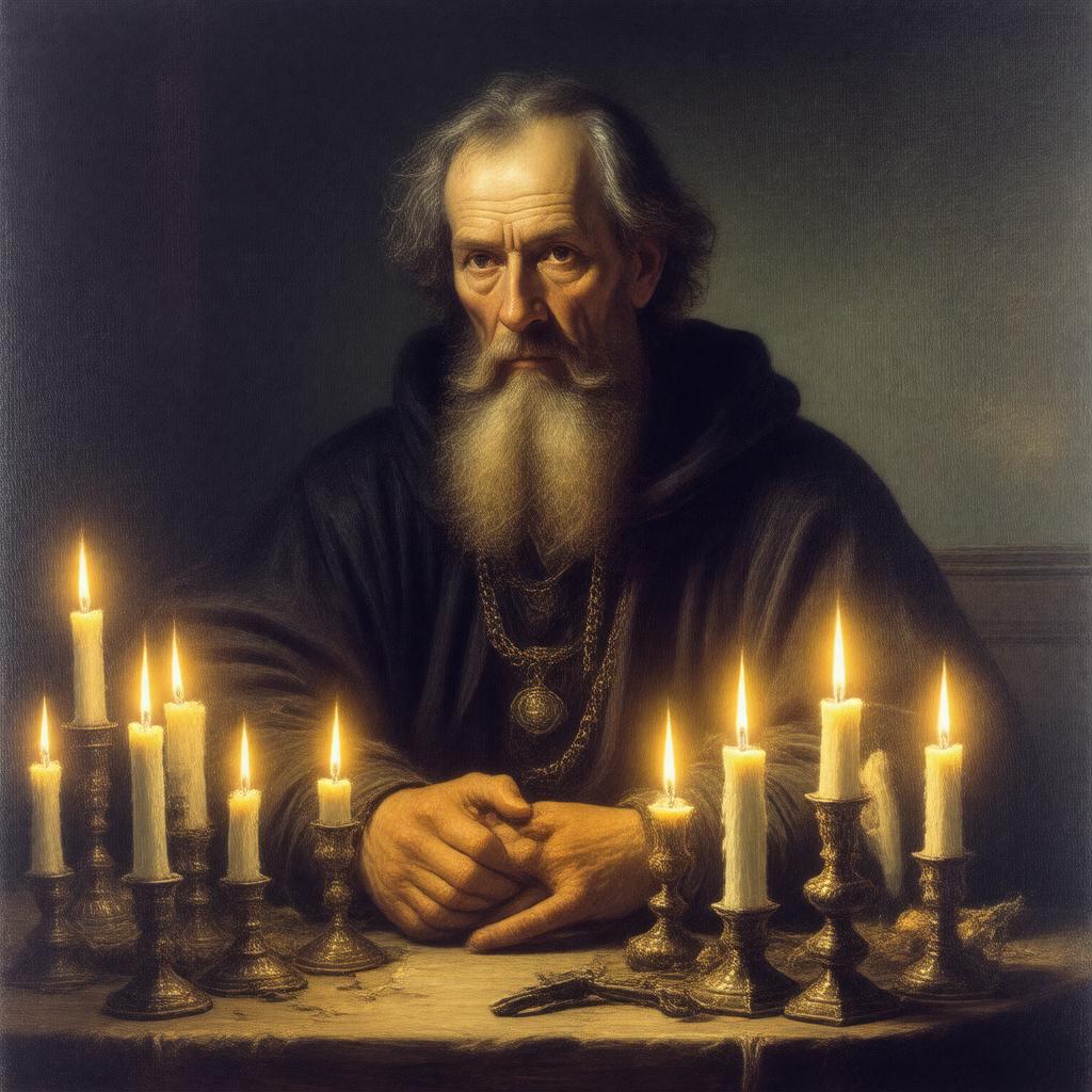 AI-created image of Johannes Agricola in Meditation